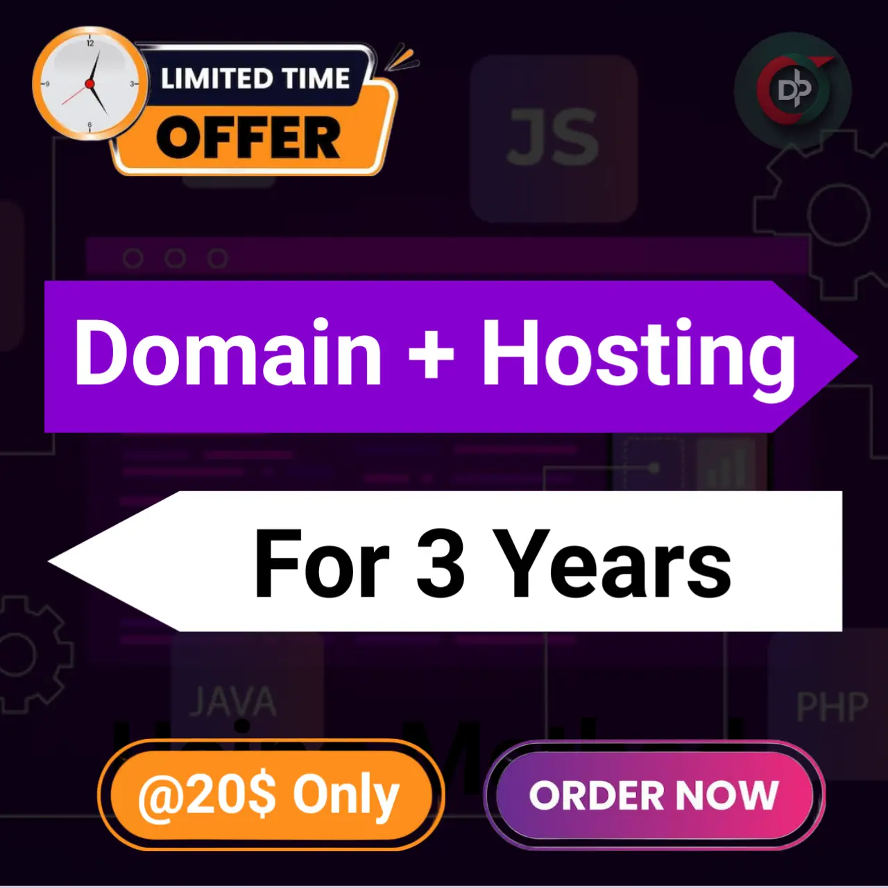 Domain and Hosting For 3 Years