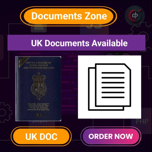 UK (United Kingdom) Real  Documents Available