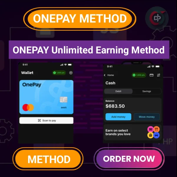 ONEPAY 1000$/Unlimited Earning Method