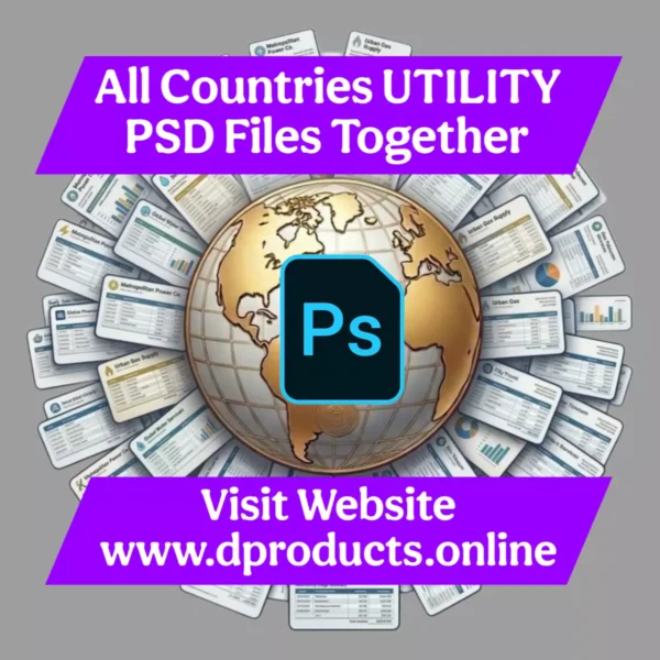 All Countries (Utility Bill) PSD Template Together