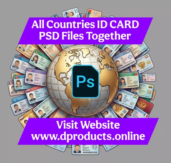 All Countries (ID Card) PSD Template Together