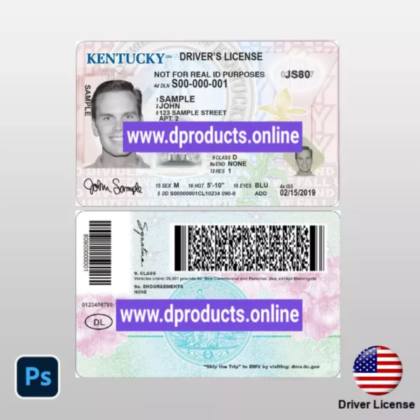 Illinois Driving License (DL) PSD Template