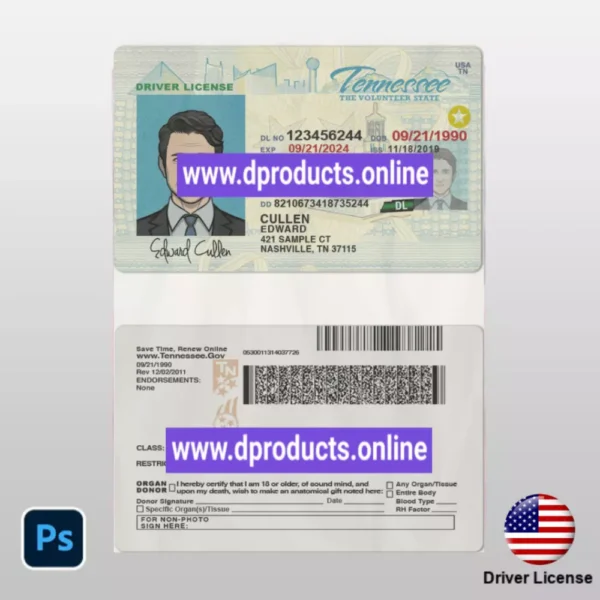 Kentucky  Driving License (DL) PSD Template