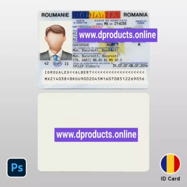 Romania ID Card PSD Template