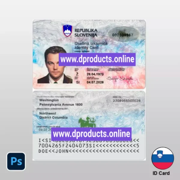 Slovenia ID Card PSD Template