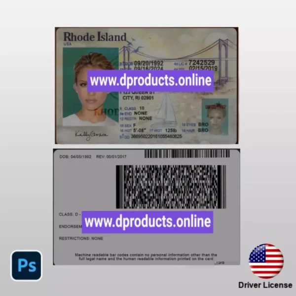 South Carolina  Driving License (DL) PSD Template