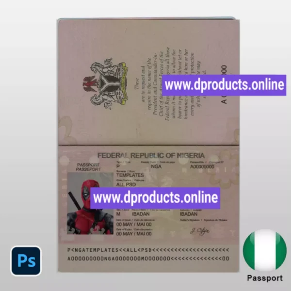 Taiwan Passport PSD Template