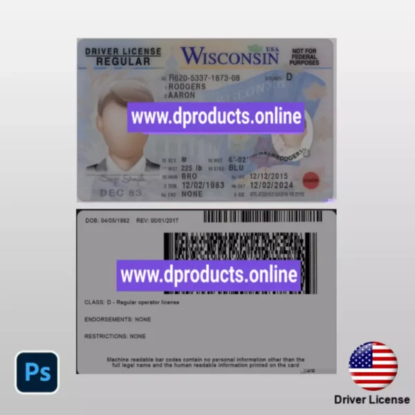 United Kingdom Driving License (DL) PSD Template