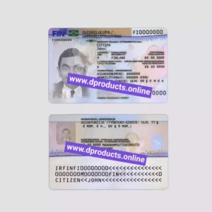 Finland Resident Card PSD Template