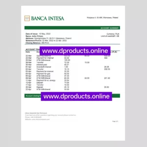Philippines Bank Statement PDF Template