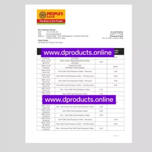 Spain Bank Statement PDF Template