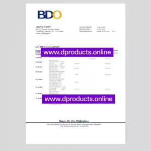Poland Bank Statement PDF Template
