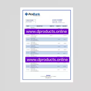Azerbaijan Bank Statement PDF Template