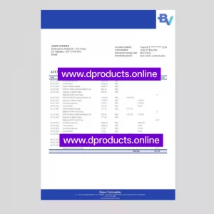 Brazil Bank Statement PDF Template