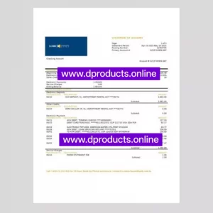 Laos Bank Statement PDF Template