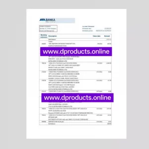 Bosnia and Herzegovina Bank Statement PDF Template