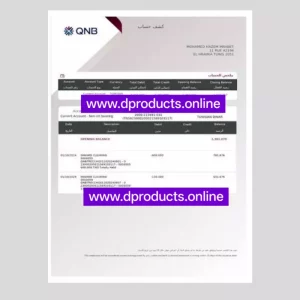 Tunisia Bank Statement PDF Template