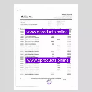 Eswatini Bank Statement PDF Template