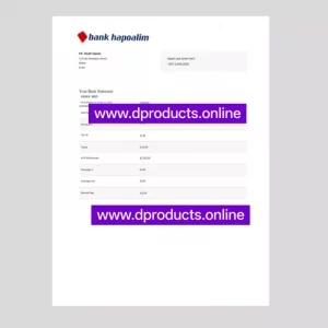 Tuvalu Bank Statement PDF Template