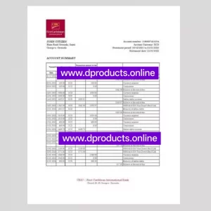 Grenada Bank Statement PDF Template