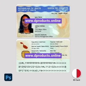 Malta ID Card PSD Template