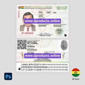 Bolivia ID Card PSD Template