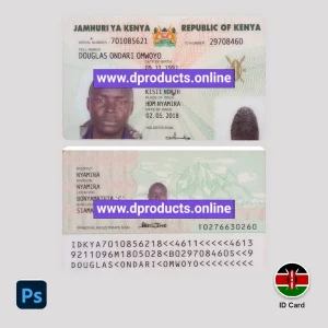 Kenya ID Card PSD Template