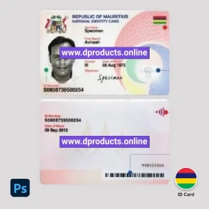 Mauritius ID Card PSD Template