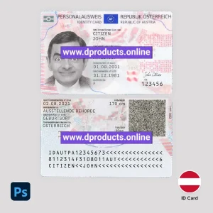 Austria ID Card PSD Template