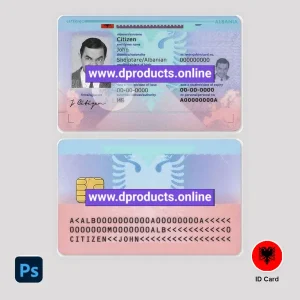 Albania ID Card PSD Template