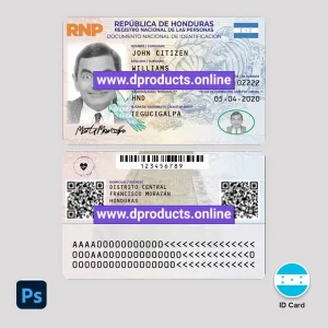 Honduras ID Card PSD Template