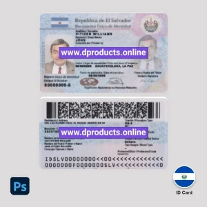 El Salvador ID Card PSD Template