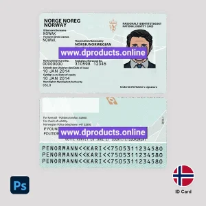 Norway ID Card PSD Template