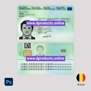 Belgium ID Card PSD Template