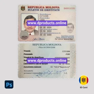 Moldova ID Card PSD Template