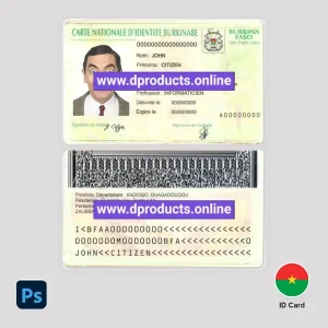 Burkina Faso ID Card PSD Template