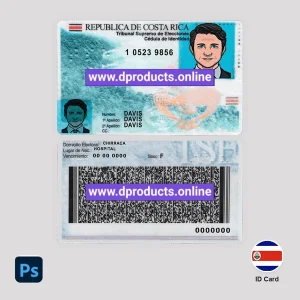 Costa Rica ID Card PSD Template
