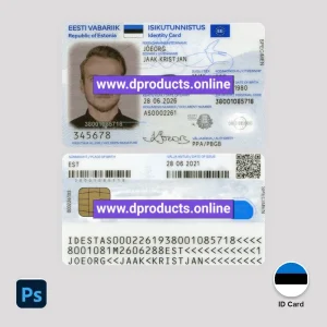 Estonia ID Card PSD Template