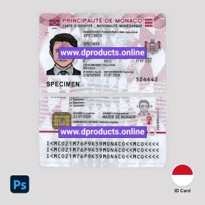 Monaco ID Card PSD Template