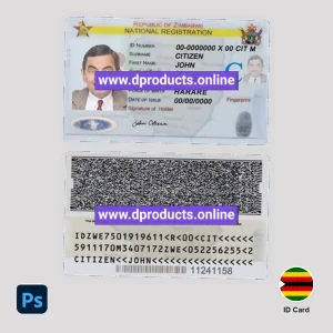 Zimbabwe ID Card PSD Template