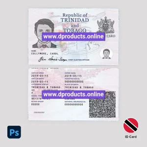 Trinidad and Tobago ID Card PSD Template