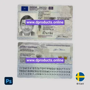 Sweden ID Card PSD Template