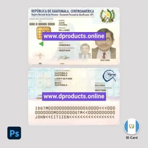 Guatemala ID Card PSD Template