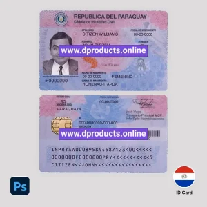 Paraguay ID Card PSD Template