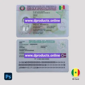 Senegal ID Card PSD Template