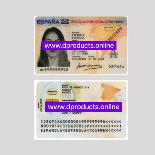 Spain ID Card PSD Template Version 1